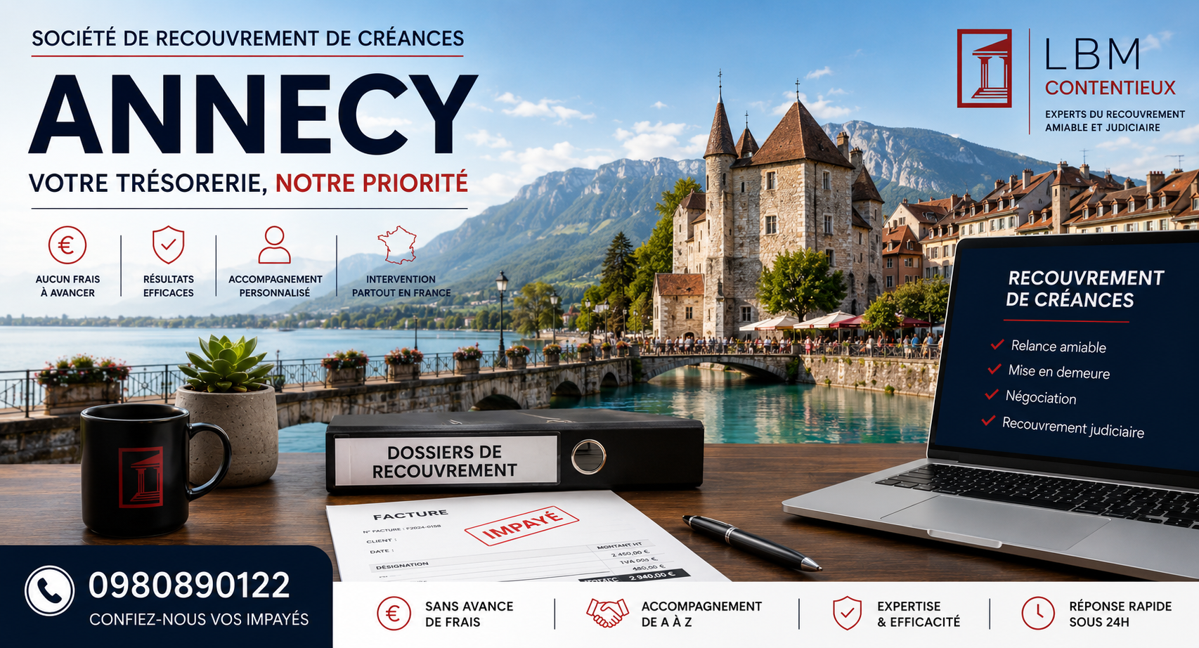 recouvrement de créances Annecy Haute Savoie facture impayée entreprise