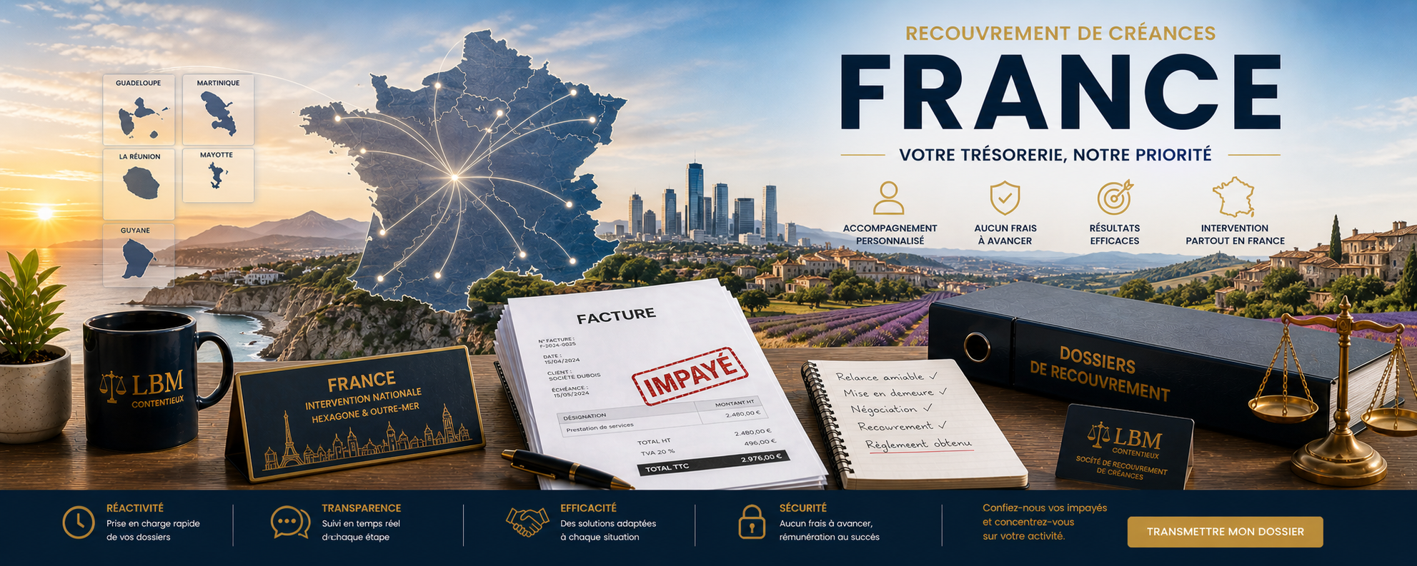 recouvrement de créances France facture impayée entreprise
