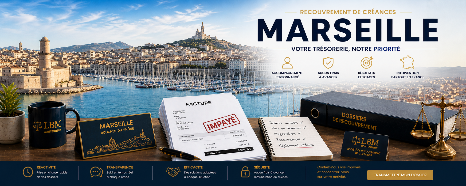 recouvrement de créances Bordeaux facture impayée entreprise