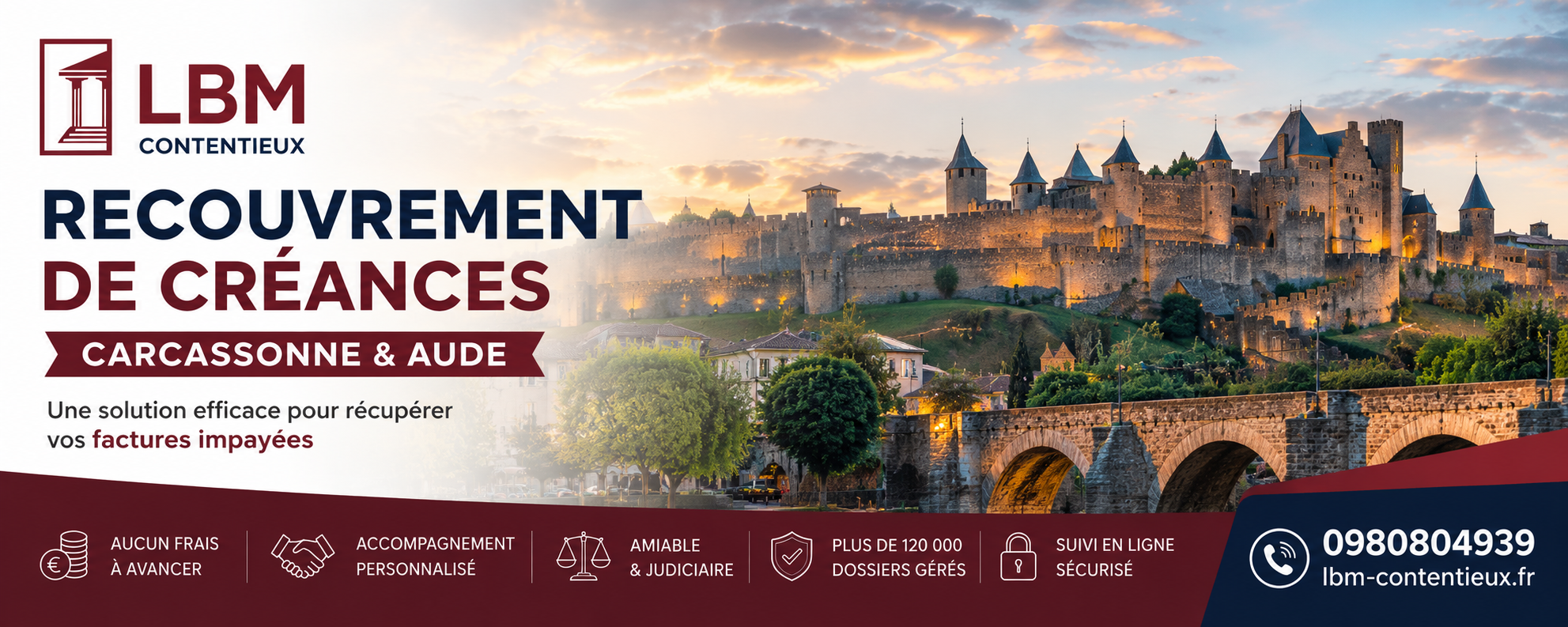 recouvrement de créances Carcassonne Aude facture impayée entreprise