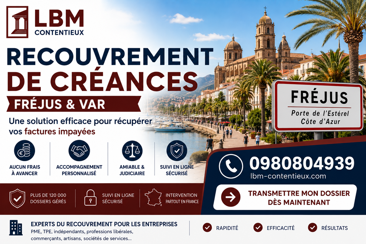 recouvrement de créances Fréjus Var facture impayée entreprise