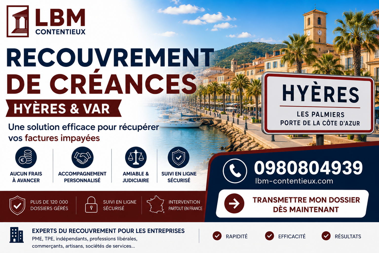 recouvrement de créances Hyères Var facture impayée entreprise