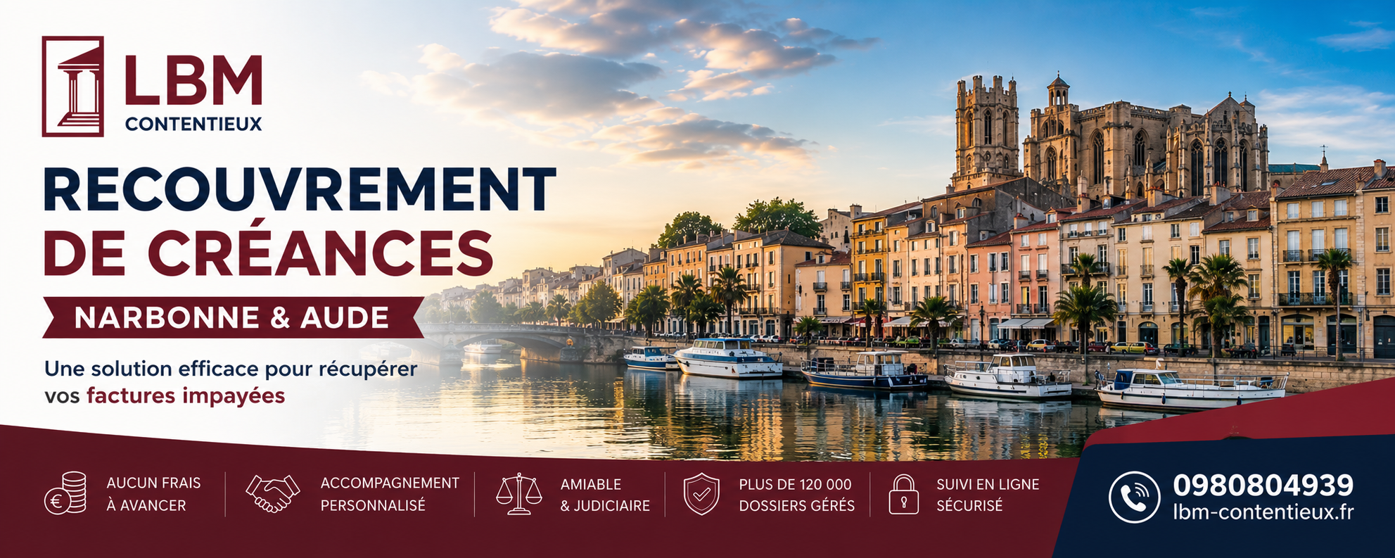 recouvrement de créances Narbonne Aude facture impayée entreprise