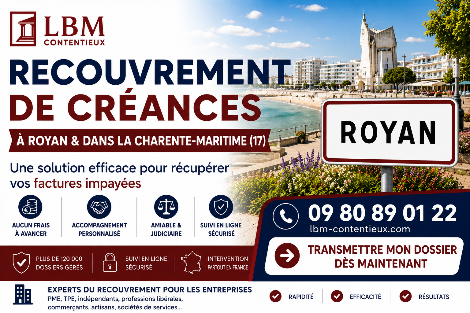 recouvrement de créances Royan Charente-Maritime facture impayée entreprise
