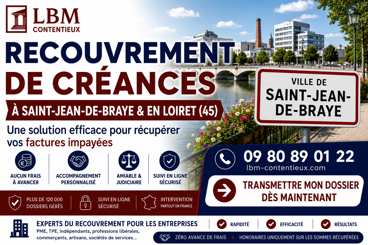recouvrement de créances Saint-Jean-de-Braye Loiret facture impayée entreprise