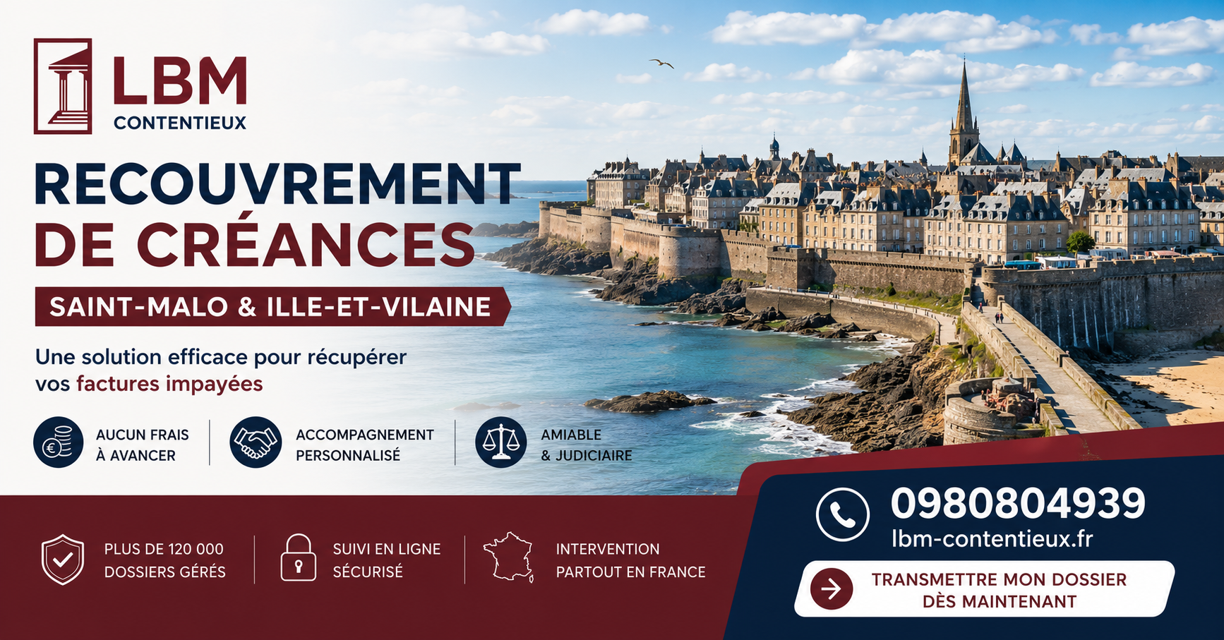 recouvrement de créances Saint-Malo Ille-et-Vilaine facture impayée entreprise