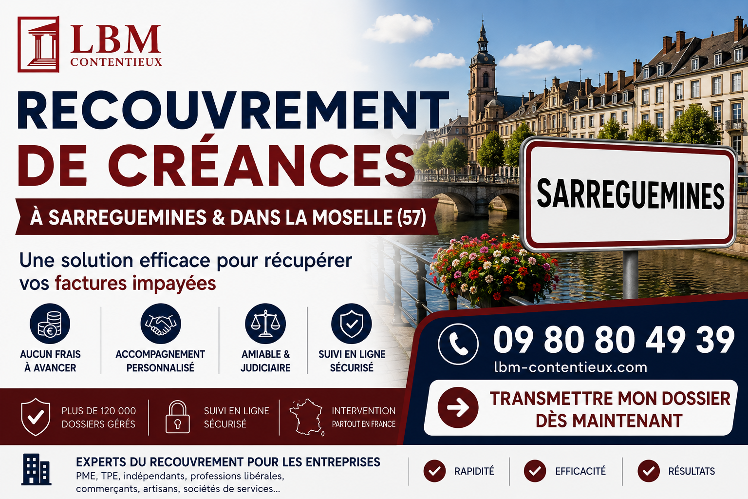 recouvrement de créances Sarreguemines Moselle facture impayée entreprise