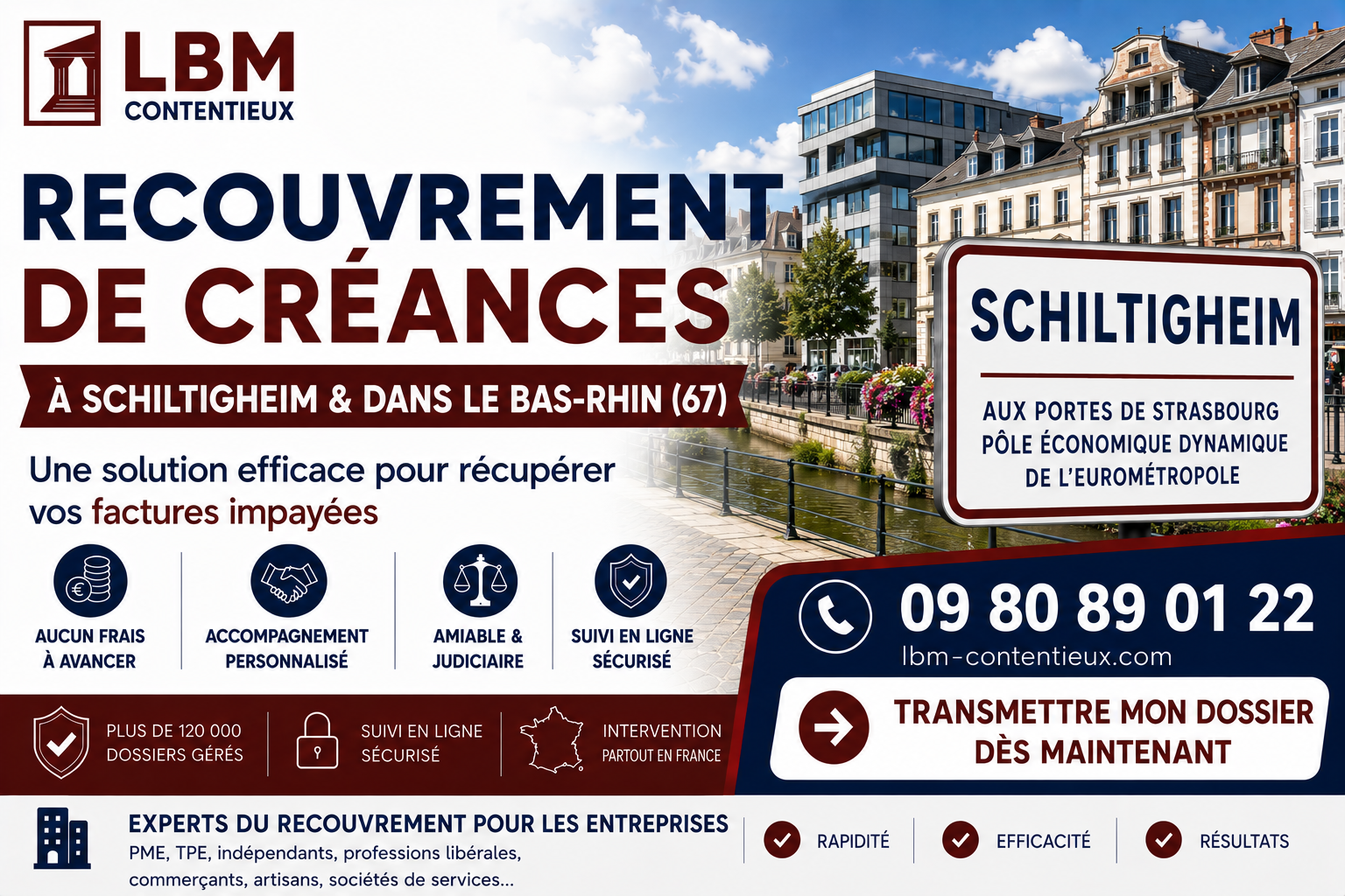recouvrement de créances Schiltigheim Bas-Rhin facture impayée entreprise