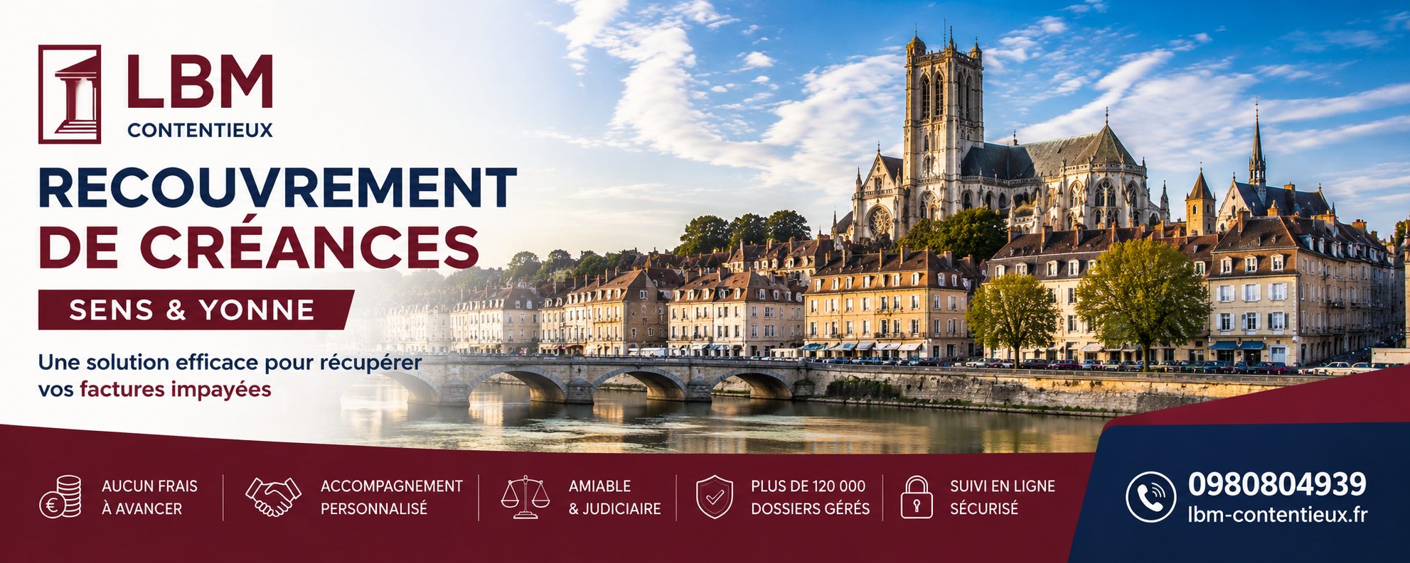 recouvrement de créances Sens Yonne facture impayée entreprise