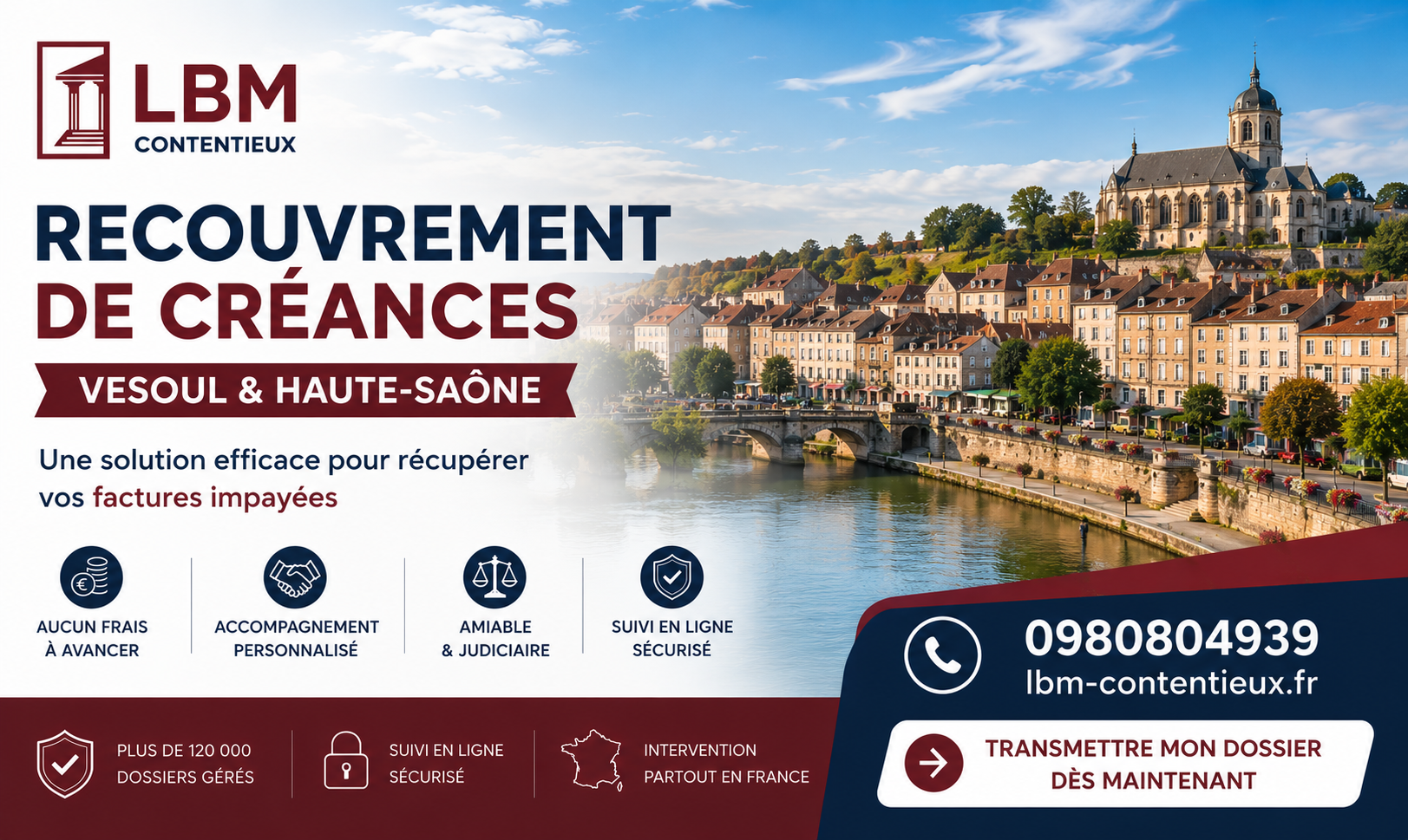 recouvrement de créances Vesoul Haute-Saône facture impayée entreprise
