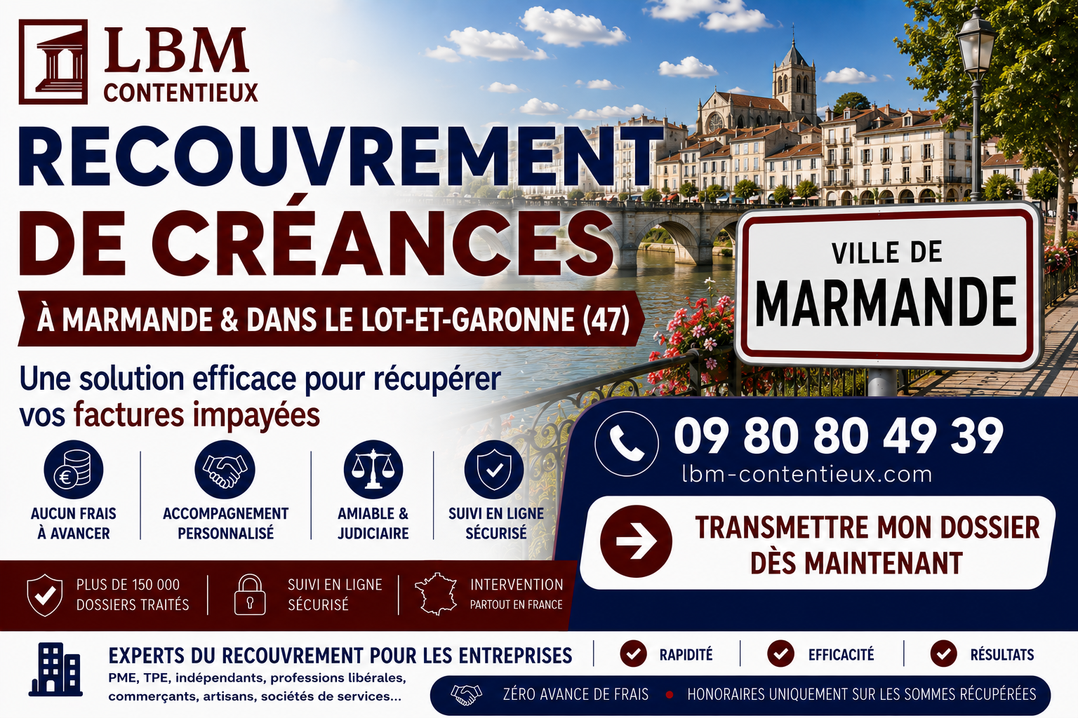 recouvrement de créances Marmande Lot-et-Garonne facture impayée entreprise agroalimentaire logistique