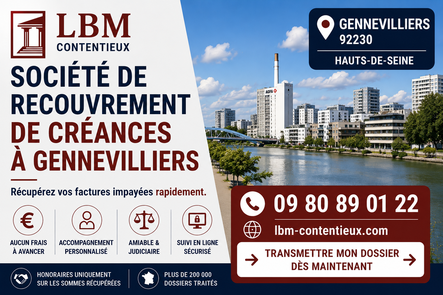 Société de recouvrement de créances à Gennevilliers – LBM Contentieux, spécialiste du recouvrement des factures impayées