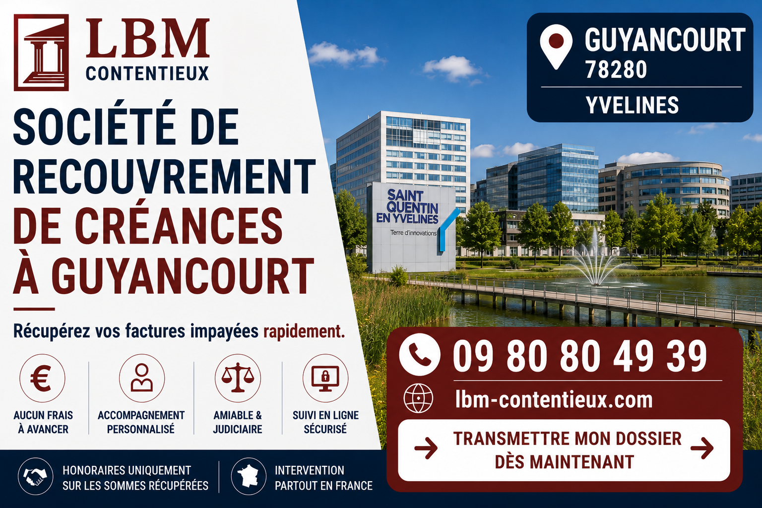 Société de recouvrement de créances à Guyancourt – LBM Contentieux, spécialiste du recouvrement des factures impayées