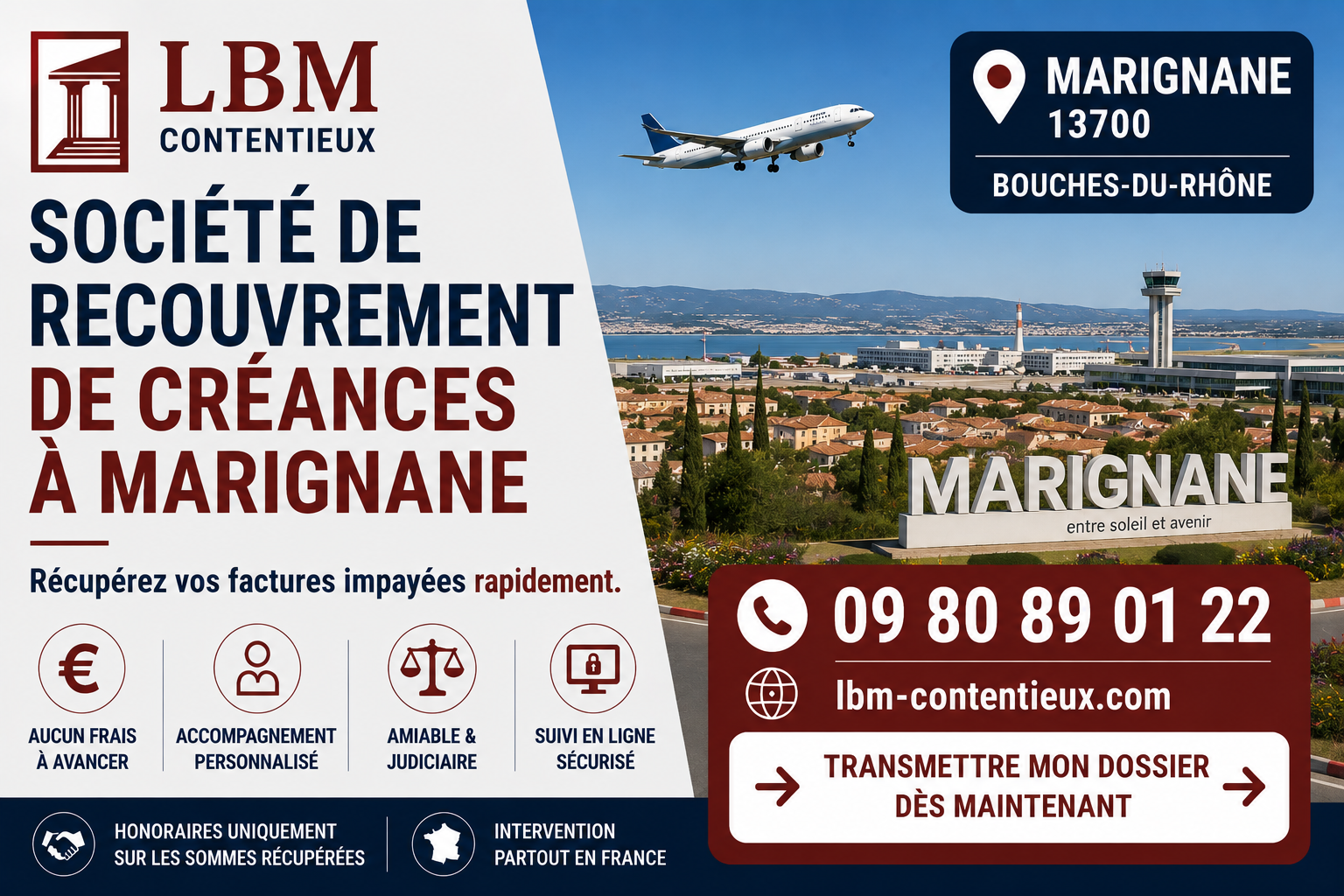 Société de recouvrement de créances à Marignane – LBM Contentieux, spécialiste du recouvrement des factures impayées