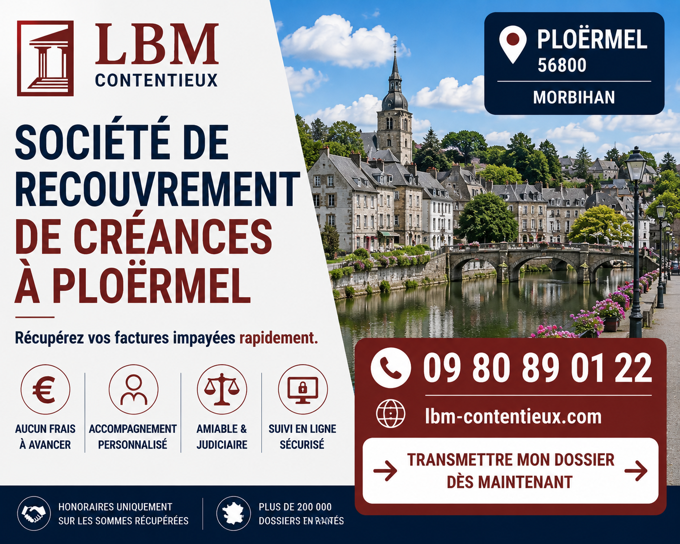 Société de recouvrement de créances à Ploërmel – LBM Contentieux, spécialiste du recouvrement amiable et judiciaire des factures impayées