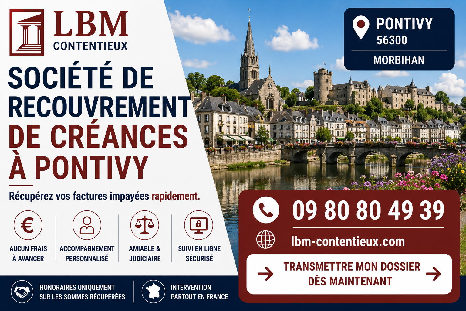 Société de recouvrement de créances à Pontivy – LBM Contentieux, spécialiste du recouvrement amiable et judiciaire des factures impayées