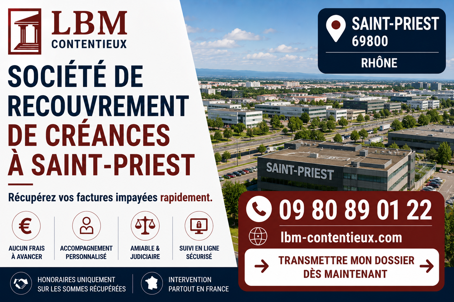 Société de recouvrement de créances à Saint-Priest – LBM Contentieux, spécialiste du recouvrement des factures impayées